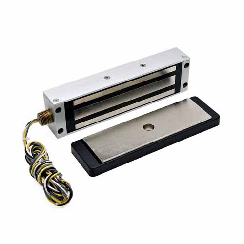 MAGNETIC GATELOCK US28, 1200LB 12/24VDC w/CONDUIT FITTING - Magnetic Locks